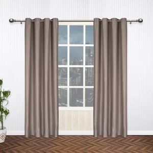 Otis Embossed 2-Piece Blackout Curtain Set, Taupe - 300x300 cm