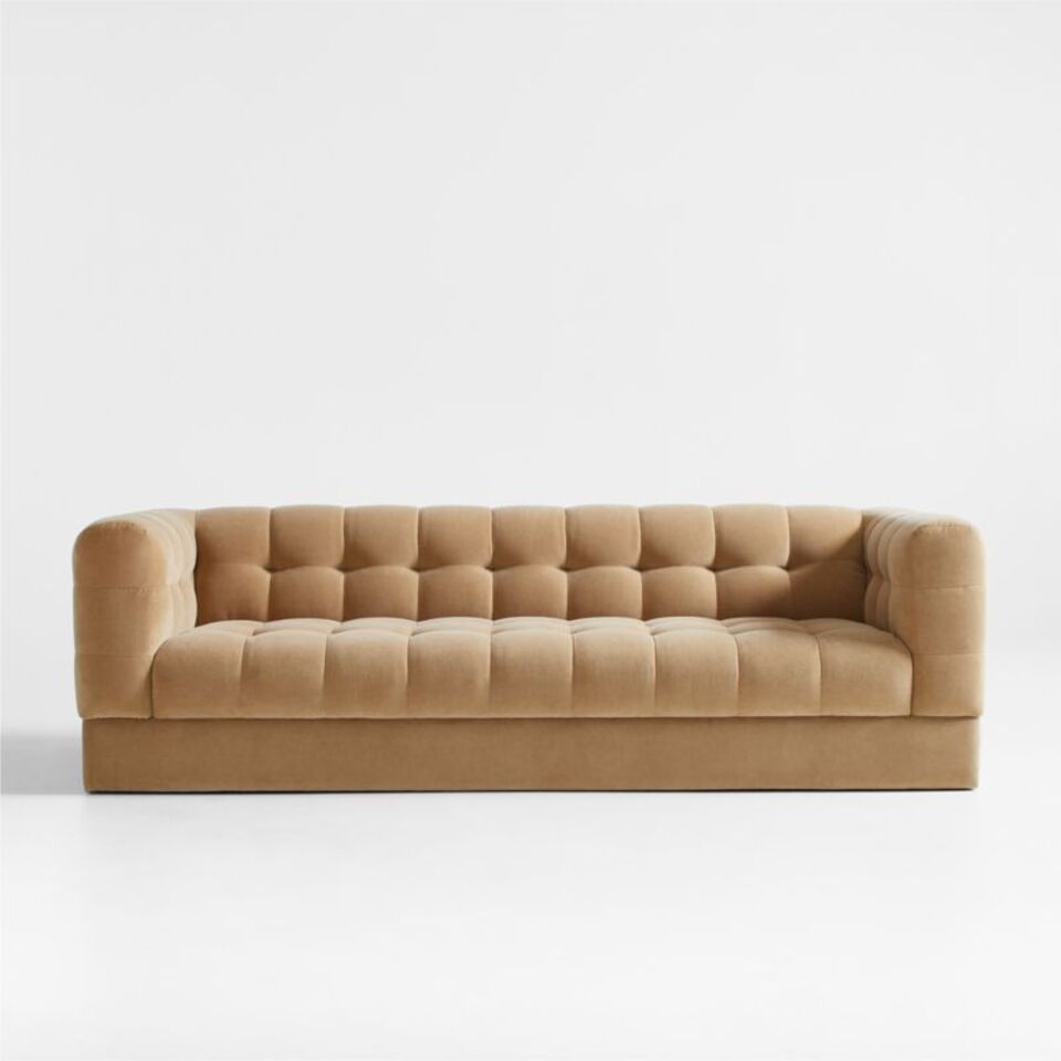Chiltern Camel Brown Velvet 4 seater Sofa 280 cm - Image 2
