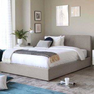Modern Style Perth Fabric Upholstered Bed