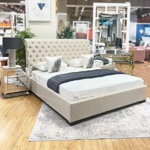 Captoni bed,linen type fabric