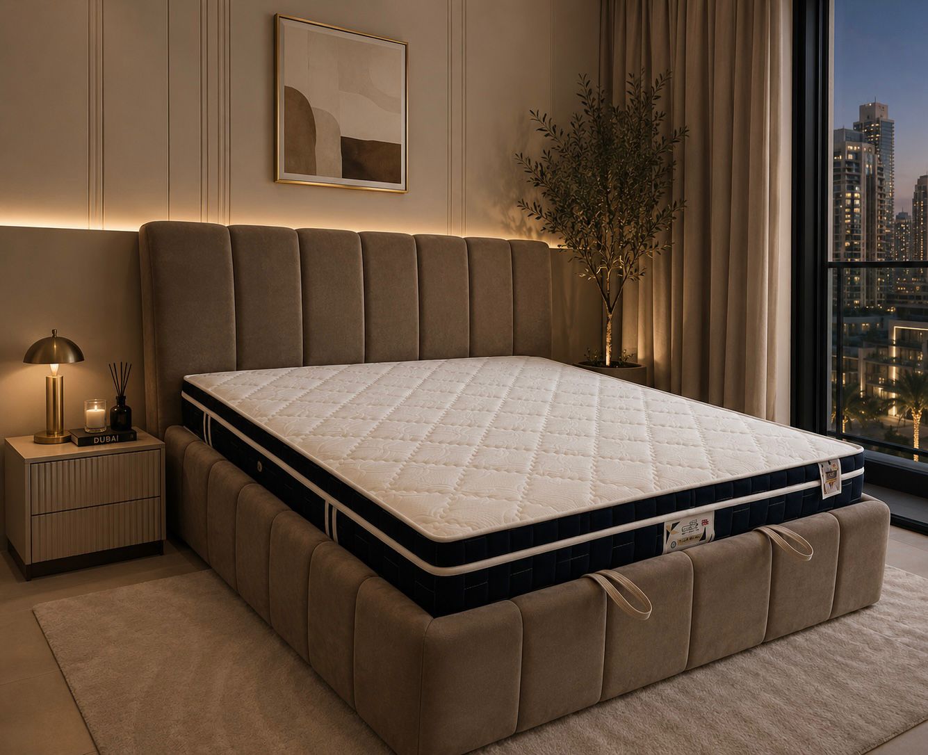 Smart Style Modern Velvet Bed with Storage